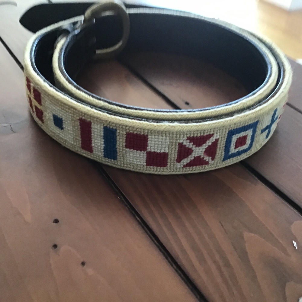 Men’s custom Embroidered Nautical Flags Belt